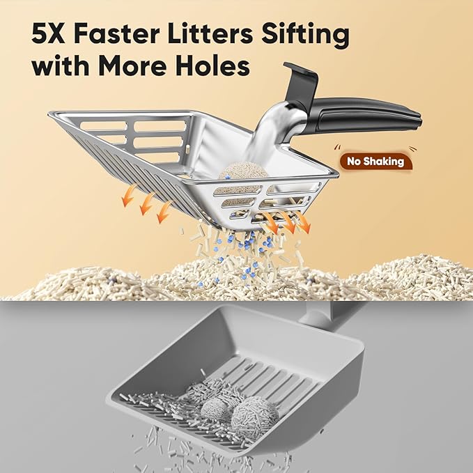 Metal Cat Litter Scoop, Large Cat Scooper - Image 7