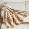 Luxury Faux Fur Blanket Deer Print, Waterproof Pet Blanket Washable, Woman Sofa by COZYKISS