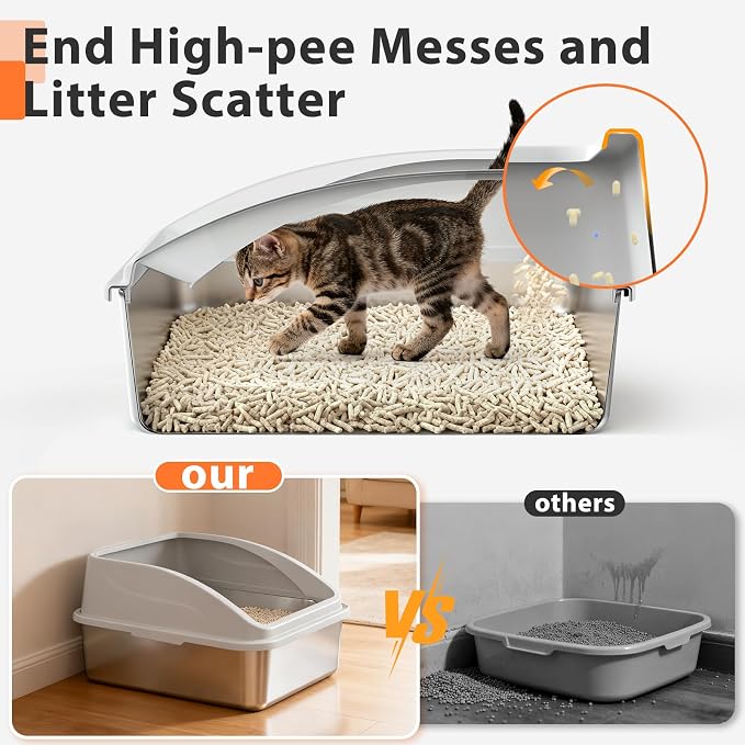 2 Pack Stainless Steel Litter Box - Image 4