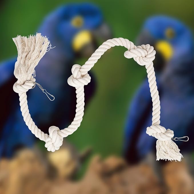 78.7 Inches Cotton Climbing Rope Toy, Lengthen and Bold Bird Ladder Bridge - Image 5