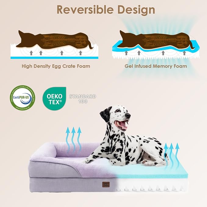 EHEYCIGA Orthopedic XL Dog Bed for Large Sized Dog, Waterproof Liner & Washable - Image 4
