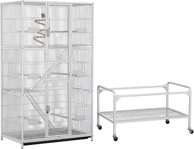 Yaheetech 69'' Extra Large Bird Cage Metal Parrot Cage w/Detachable Stand - Image 8