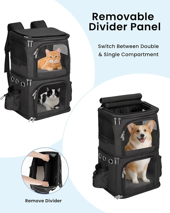Double-Compartment Pet Carrier Backpack - Image 2