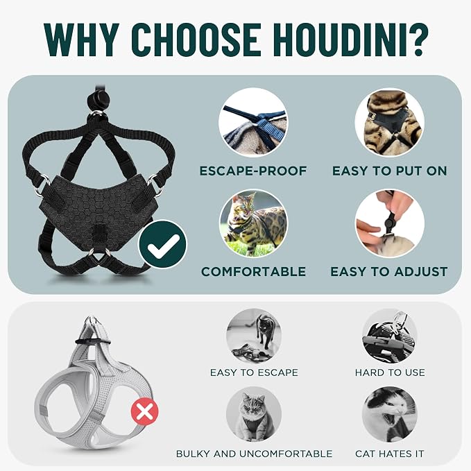 Houdini™ Escape Proof Kitten Harness and Leash Set by OutdoorBengal – Red - Image 3