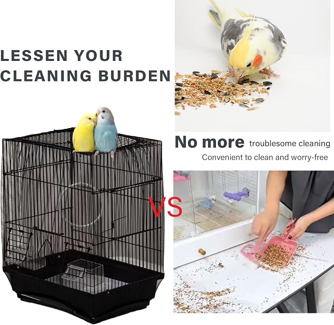 Bird Cage Cover, Parakeet Cage Acessories Adjustable Seed Catcher Birdcage Seed - Image 7