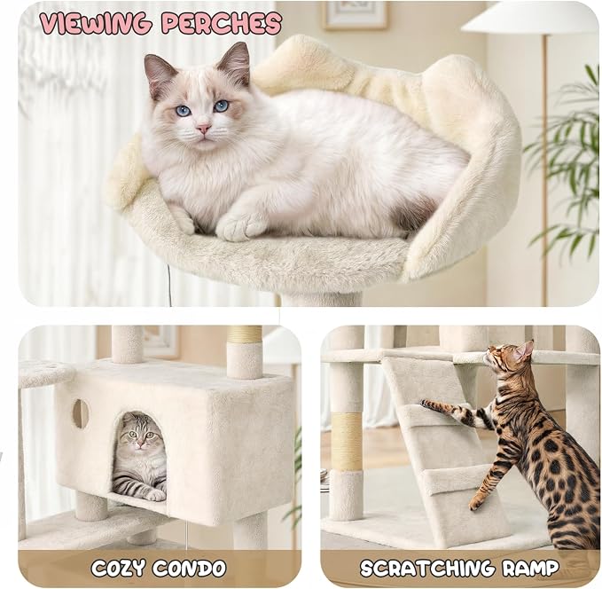 MoNiBloom 77 Inch Cat Tree Tower - Image 7