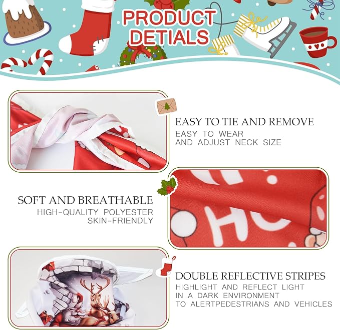 Christmas Dog Bandanas Santa Claus Dogs Scarf - Image 3