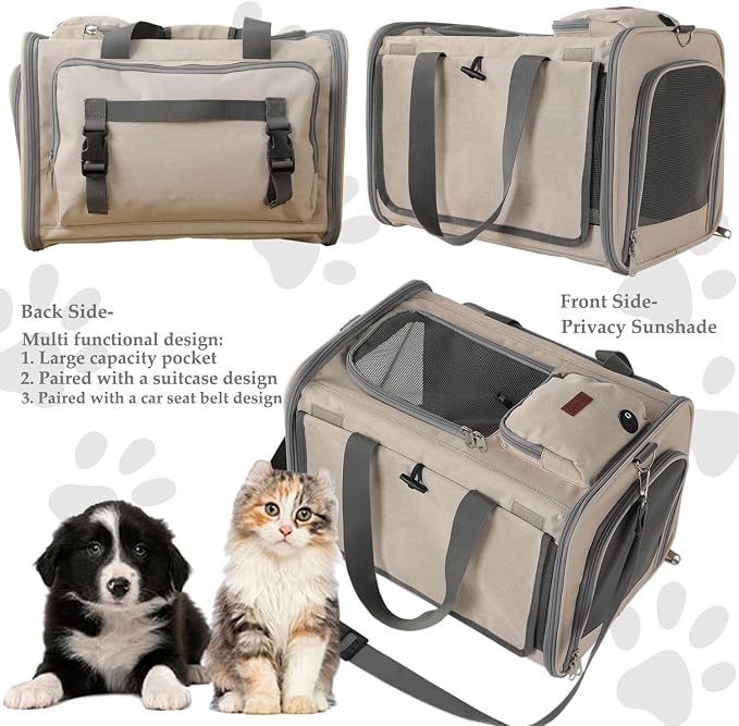 Soft Cats Carrier for Small Dogs Carriers Airline Approved Puppy Travel Bag - Image 4