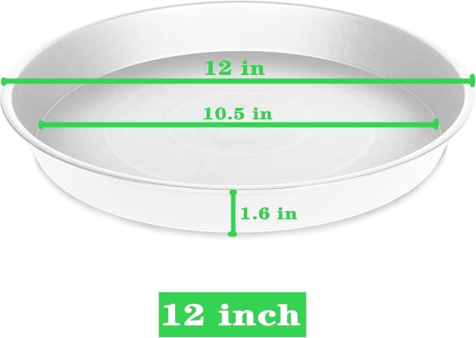 6 Pack of 12 inch Plant Saucer, Heavy Duty Plastic Plant Saucer 12" Round - Image 3