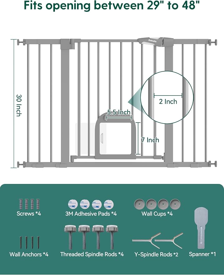 Babelio 29-48" Extra Wide Baby Gate - Image 7