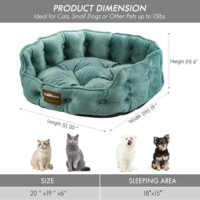 ClevaHome Cat Dog Bed for Small Pets up to 15lbs - Image 5