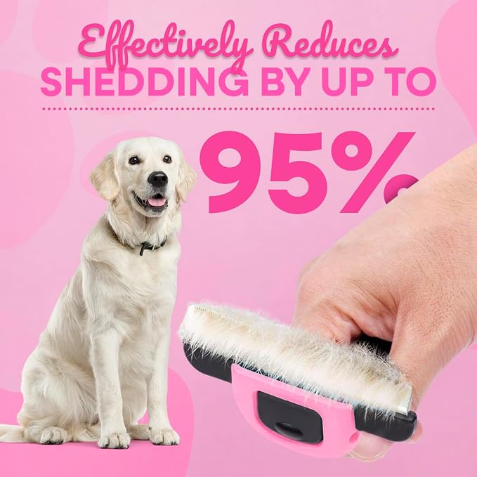 Sinko Deshedding Tool for Dogs & Cats, Pet Grooming Brush, Skin Friendly - Image 3