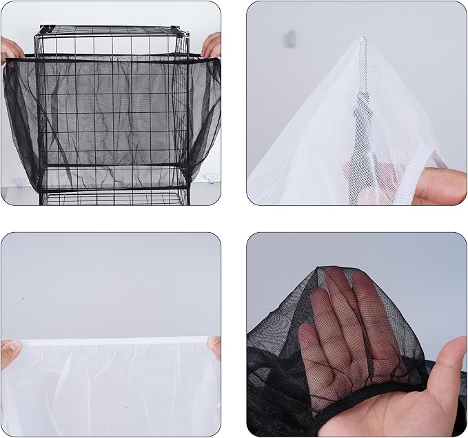 Fengek 2 Pcs Adjustable Bird Cage Cover & Seed Catcher Net - Image 3