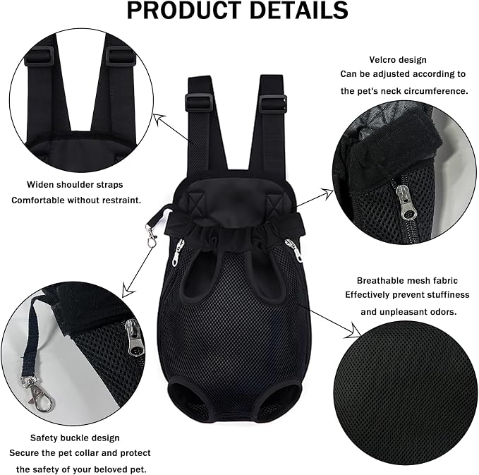 Pet Carrier Backpack, Adjustable Pet Front Carriers - Image 3