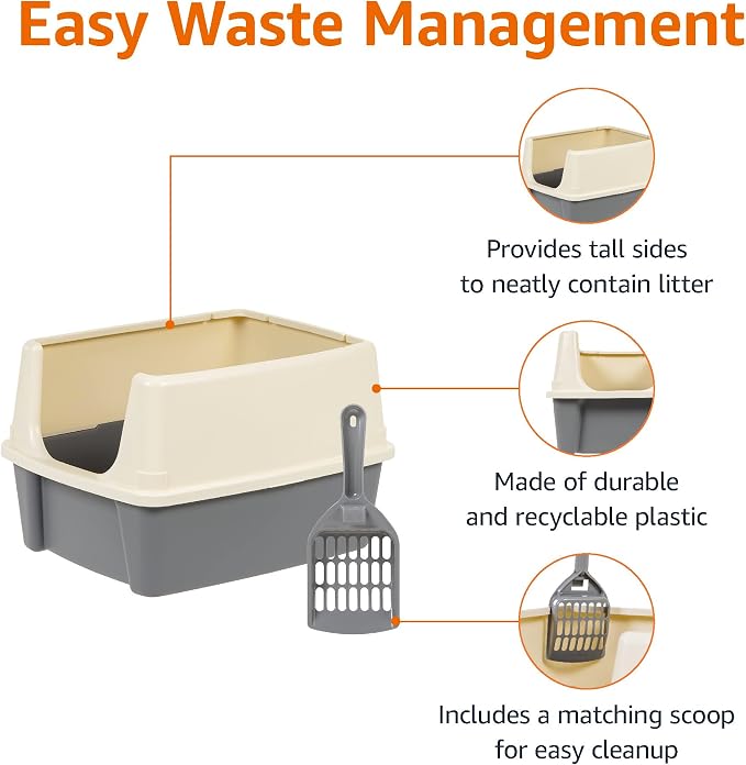 Amazon Basics Large Cat Litter Box - Image 2