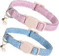 Elegant little tail 2 Pack Cat Collar- Pink&Blue Linnet Cat Collars Breakaway by Elegantlittletail