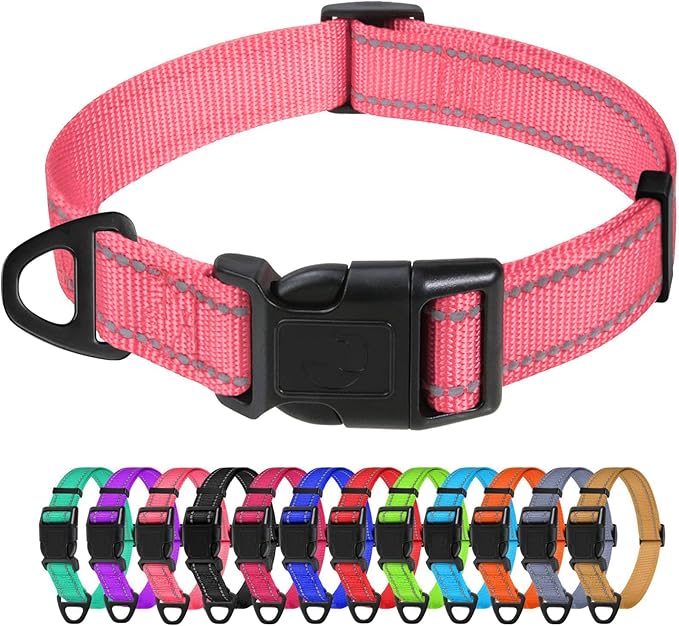 TagME Small Dog Collars, Adjustable Reflective Nylon Pet Collar by TagME