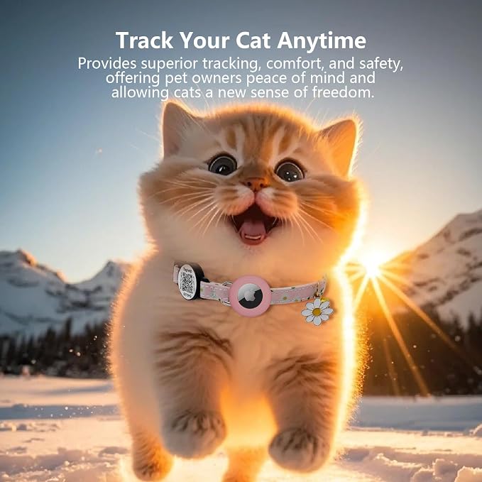 3-Pack, Double Protection Cat Collar: QR Code ID & Airtag Holder! Breakaway - Image 7