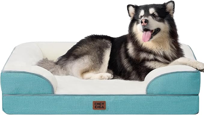 EHEYCIGA Orthopedic XL Dog Beds, Waterproof Memory Foam Dog Bed by EHEYCIGA