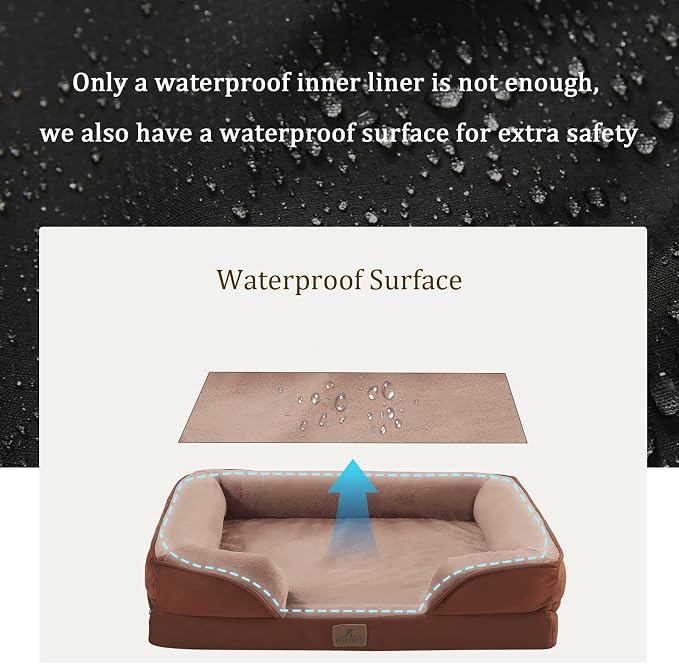 Bedfolks Orthopedic Dog Bed, Waterproof Dog Sofa Bed - Image 3
