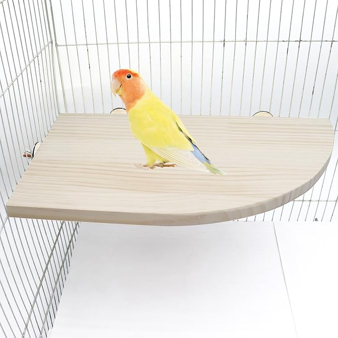 Bird Perch Stand Platform, 13.7 × 7.8 Inch Large Natural Wooden Small Animals - Image 6