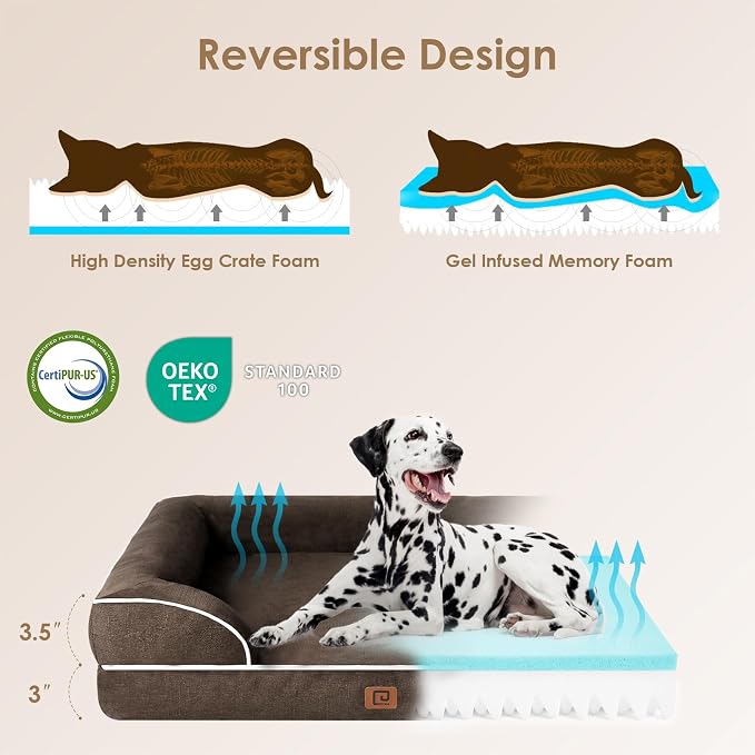 EHEYCIGA Orthopedic Dog Beds for Extra Large Dogs, Waterproof Memory Foam XL - Image 4