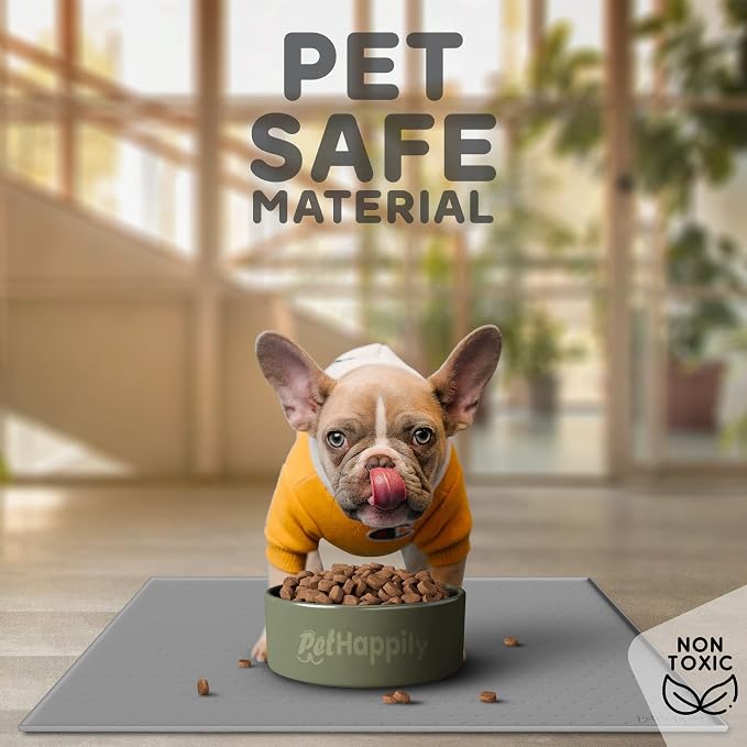 Dog Food Mat - Raised Edges Dogs Mat - Image 3