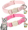 Cat Collar, 2 Pack Pink Cat Collars Breakaway by DOGWONG