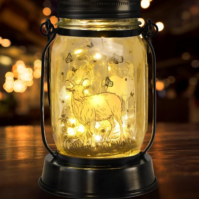 Goat Gifts for Women/Men Goat Solar Lanterns Mom Birthday Animal Lovers Lantern - Image 8