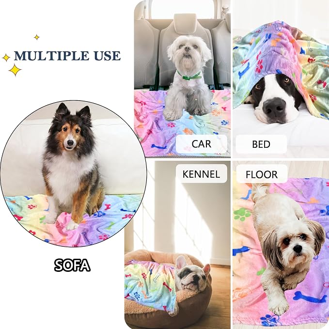 Dog Blanket, Super Soft Fluffy Premium Fleece Pet Puppy Blanket - Image 4