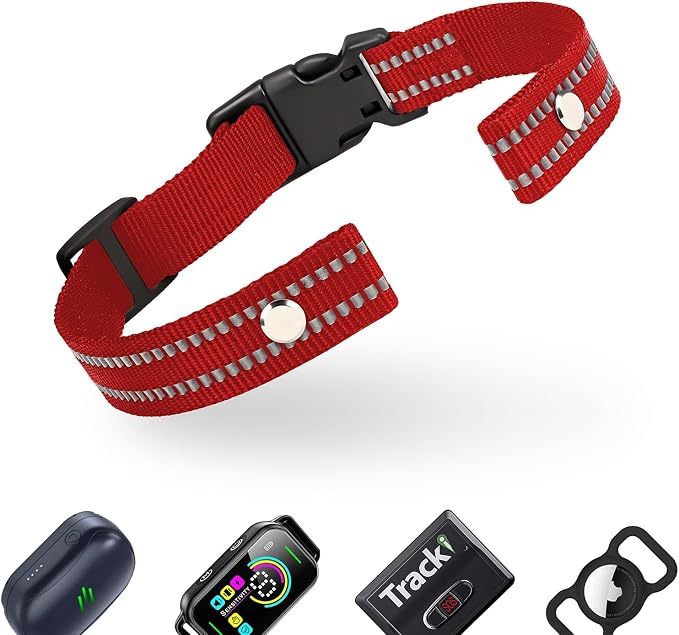 Collar Replacement Strap, Reflective Replacement Nylon Collar Strap Dog GPS by ODOKELE
