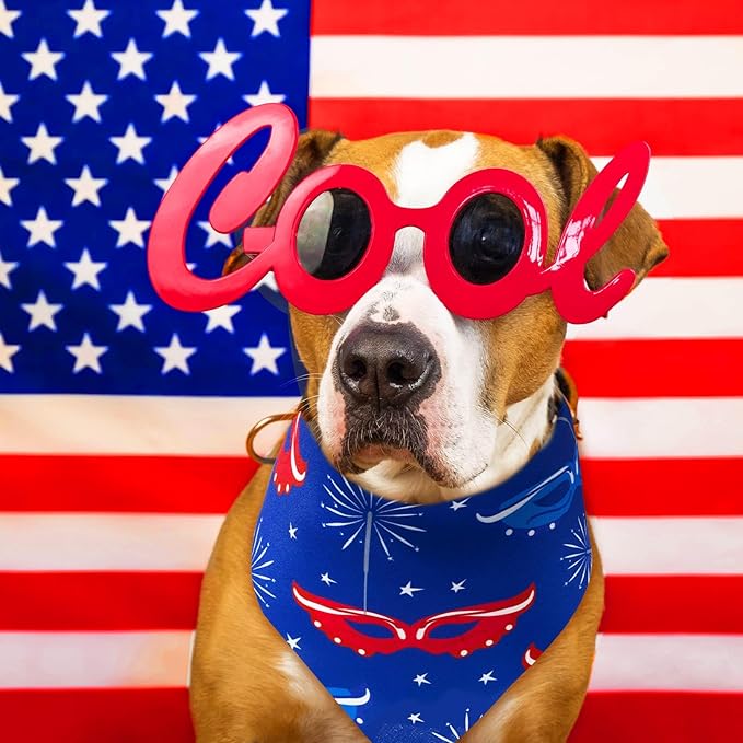 Aliceset 180 Pcs 4th of July Dog Bandanas Bulk Patriotic Dog Bandanas - Image 5