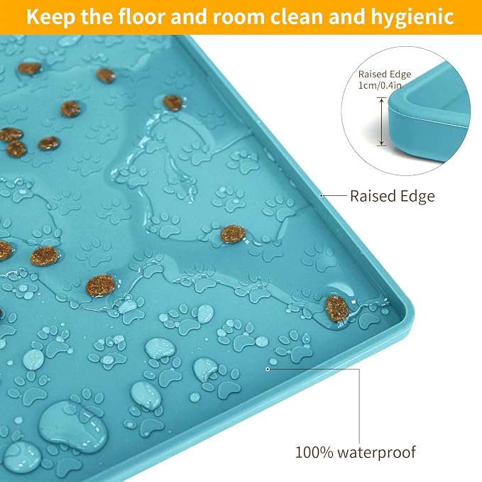 Ptlom Dog Food Mat Anti-Slip Pet Bowl Mats - Image 5
