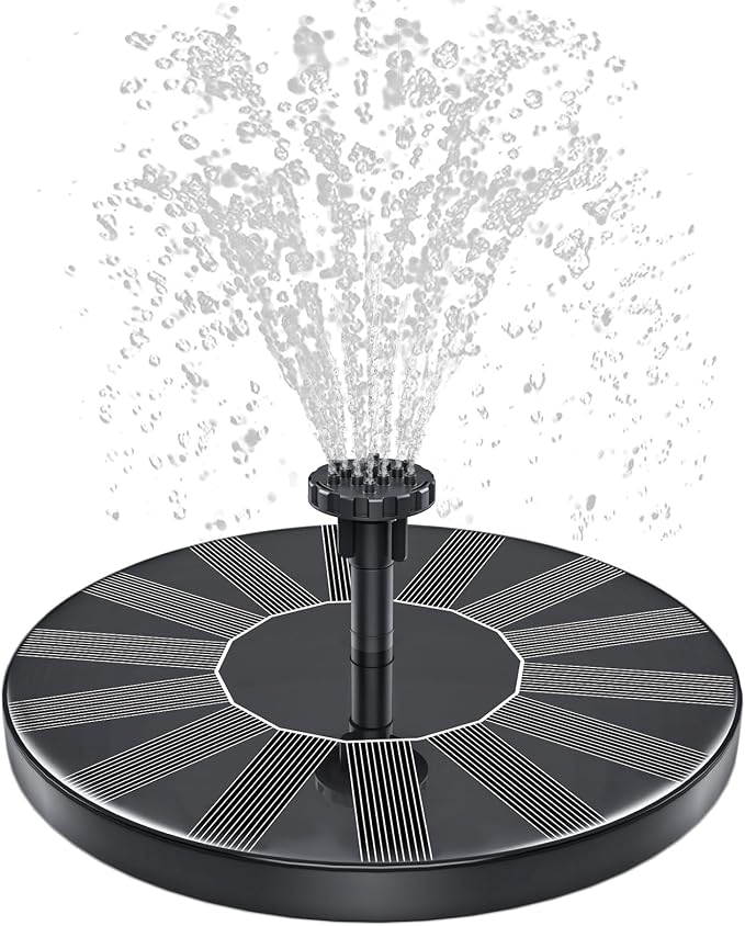 Solar Fountain, 1.5W Solar Bird Bath Fountains Pump Floating Solar Powered by Unknown