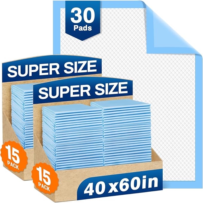 Bed Pads Disposable 40"X60" Chucks Pads Oversized Underpads by MILDPLUS