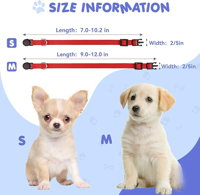 Puppy Collars for Litter, Puppy Collars for Small Puppies Soft Nylon Safety - Image 6