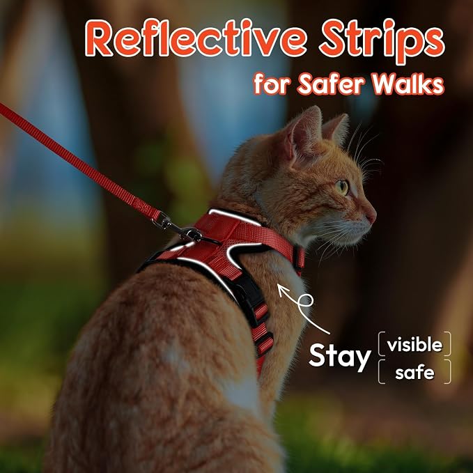 Dooradar Cat Harness and Leash Set, Escape Proof Safe Adjustable Kitten Vest - Image 3