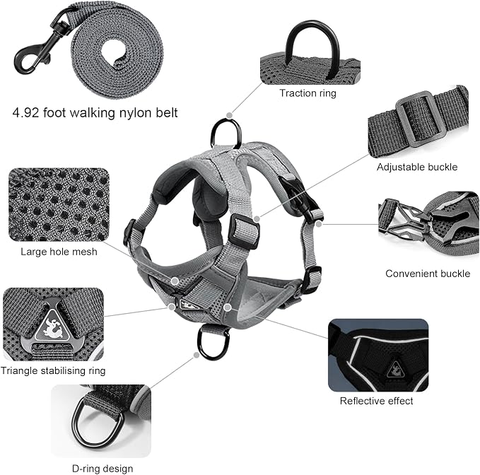 XL Cat Harness Escape Proof for Heavy Cats - Image 2