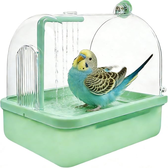 Pacify Automatic Bird Bath for Cage, Hanging Bird Shower by PacifyYourSoul