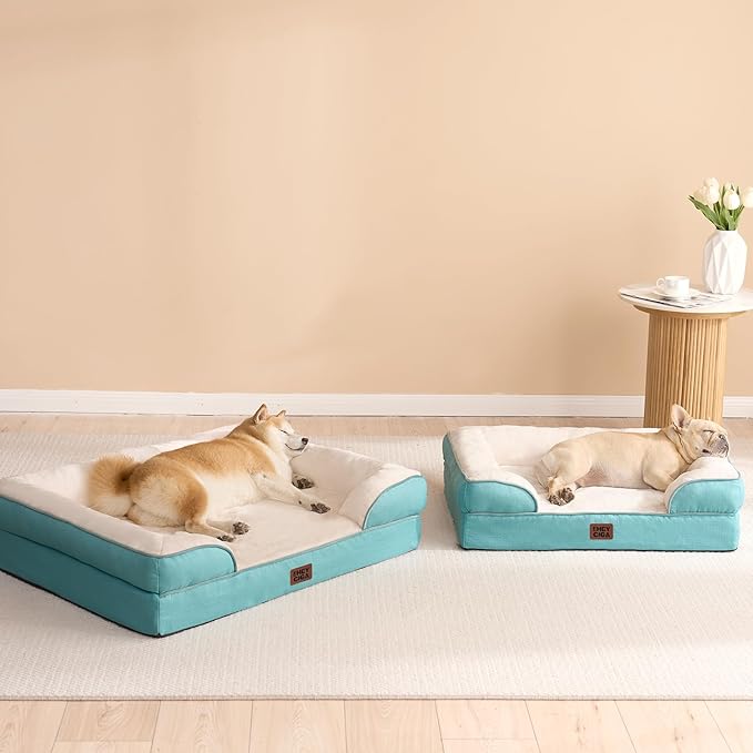 EHEYCIGA Orthopedic Dog Bed for Large Dogs, Waterproof Memory Foam, Turquoise - Image 7