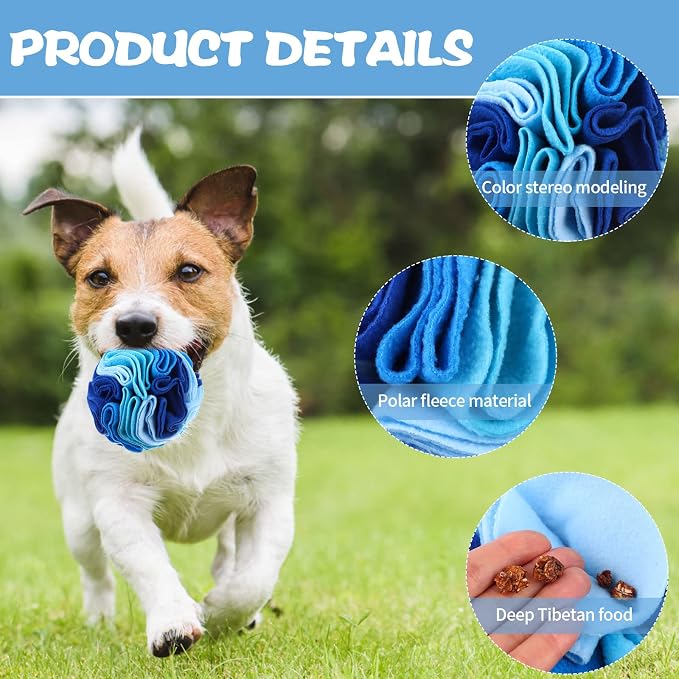 2 Packs Snuffle Ball for Dogs Stress Relief Interactive Dog Enrichment Toys Dog - Image 3