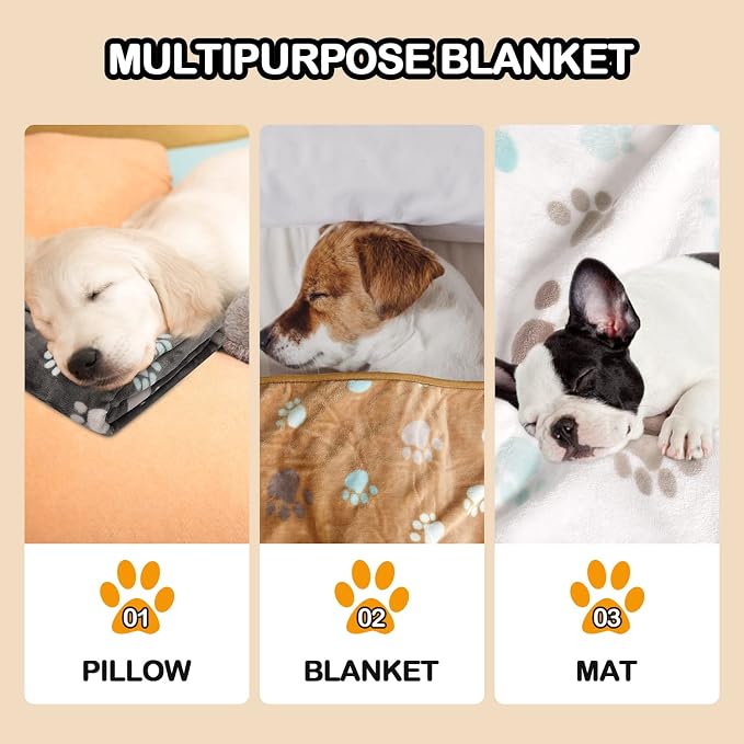 Rezutan Upgraded Dog Blankets for Medium Dogs, 3 Pack Dog Cat Blanket Washable - Image 7