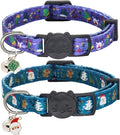 Christmas Cat Collar, Cotton 2 Pack Cat Collar by Giecooh