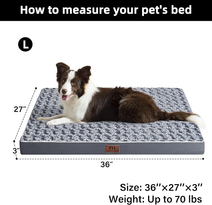 WESTERN HOME WH Large Dog Bed for Large, Medium Dogs, Orthopedic Pet Bed - Image 6