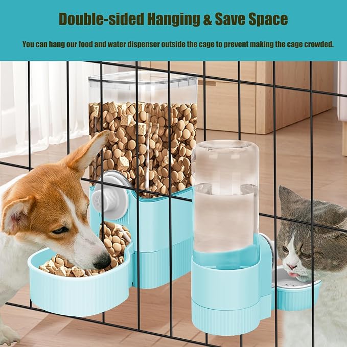 GPY Automatic Hanging Gravity Pet Feeder and Water Dispenser Set ，Automatic - Image 8