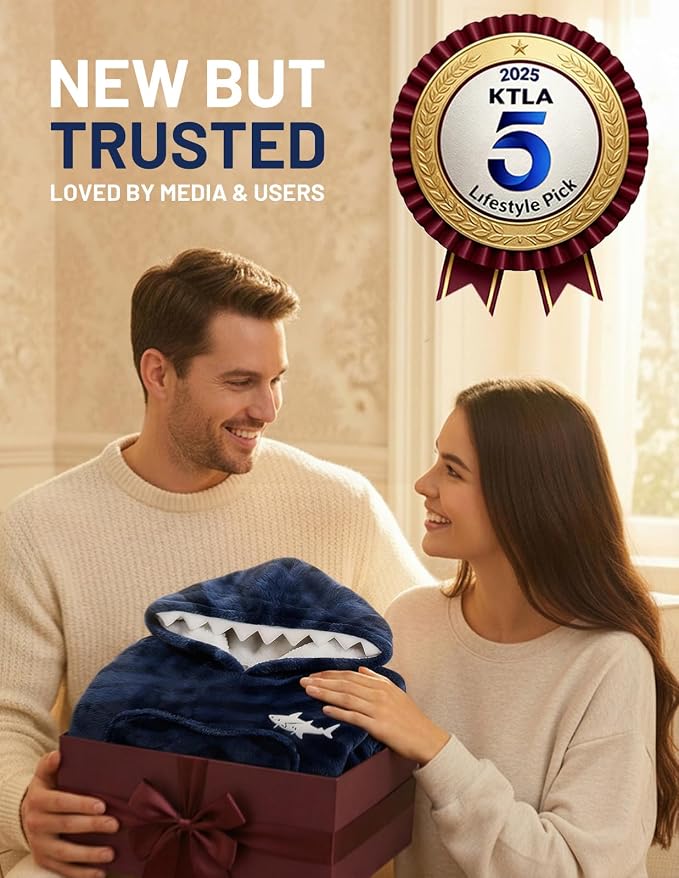 Mewaii Wearable Blanket Hoodie for Adults, Warm Sherpa & Soft Flannel Long - Image 2