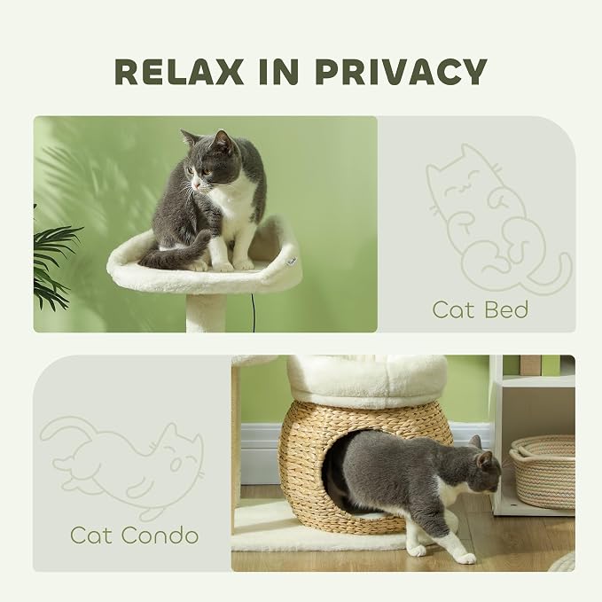 PawHut 31" Cat Tree, Cat Tower for Indoor Cats - Image 4