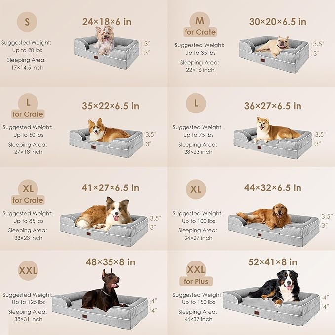 EHEYCIGA Orthopedic XL Dog Beds, Waterproof Memory Foam Dog Bed - Image 2