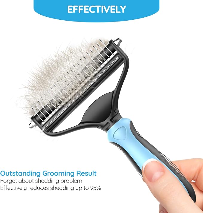 Dog Brush and Cat Brush – 2 Sided Pet Grooming Tool - Image 4
