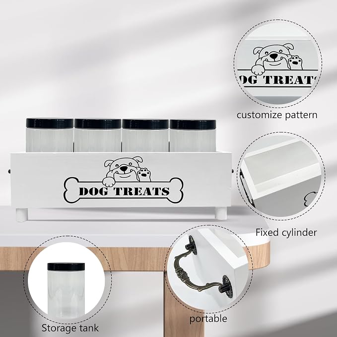 Large Dog Treats Container, Dog Cookie Jar - Image 3
